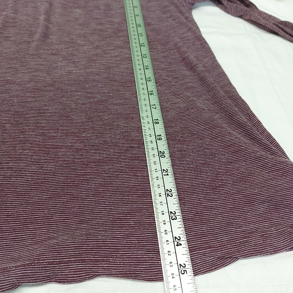 T.la Anthropologie Long Sleeve Shirt Small Purple Stripes - Picture 6 of 7